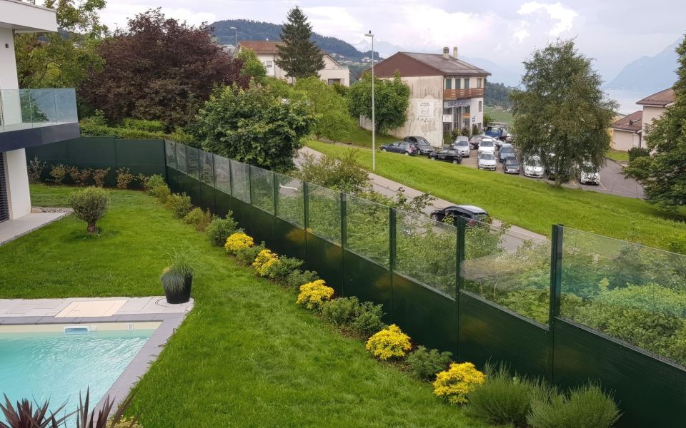 Clôture antibruit transparente composite Ciplast